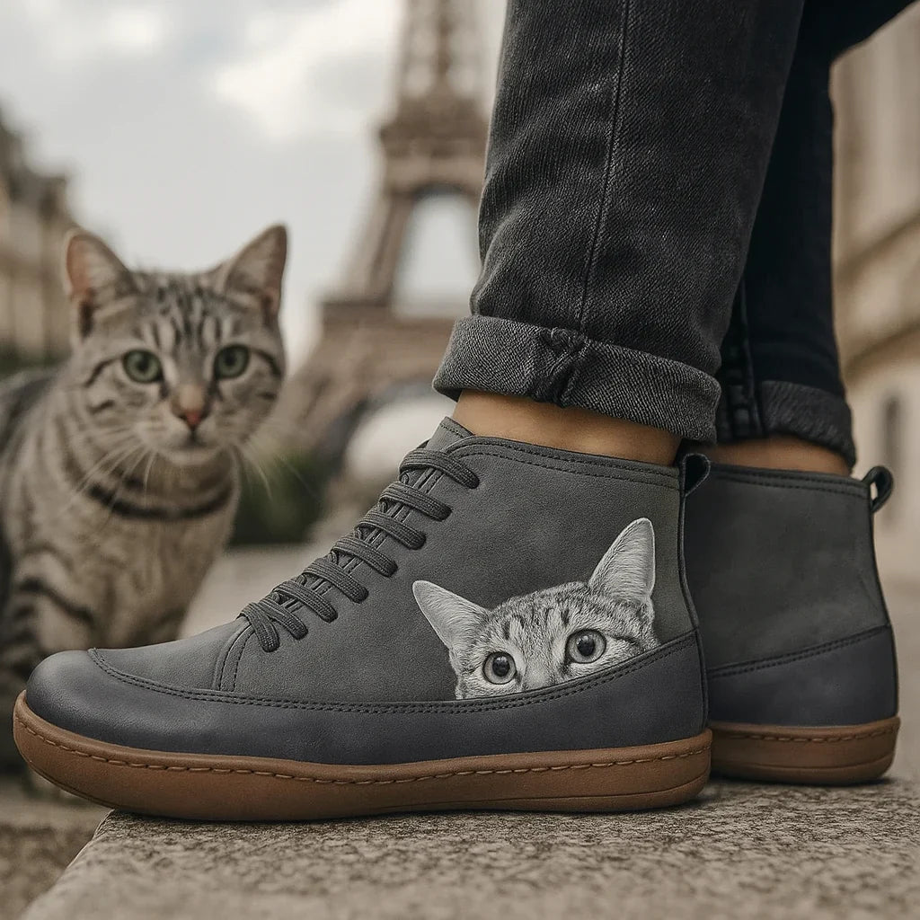 KittyKicks™ | Bottines Orthopédiques en Cuir
