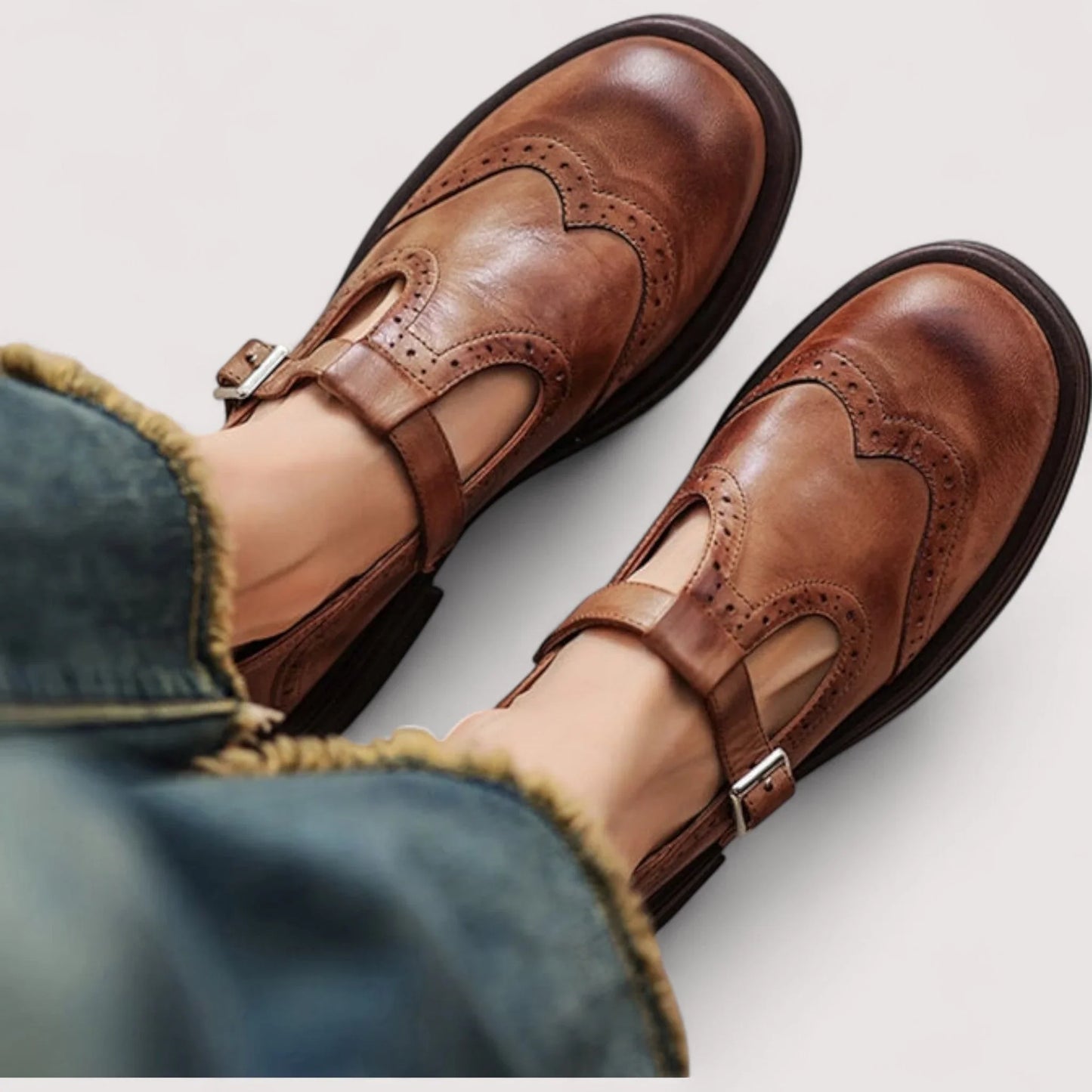 Élégantes Mary Janes en Cuir